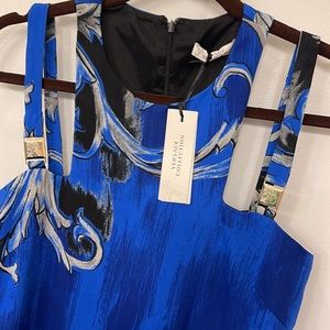 Versace Blue Dress size 44 Italian 8 US Classic Versace Print #NEWYEARSEVE wtag